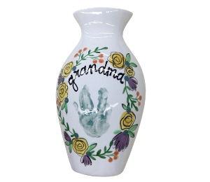 Provo Floral Handprint Vase