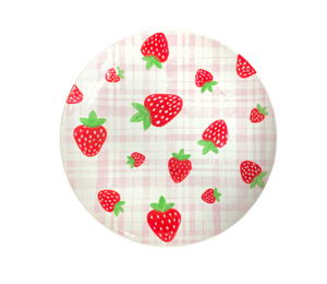 Provo Strawberry Plaid Plate