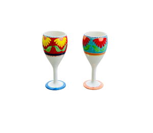 Provo Floral Wine Glass Set