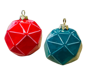 Provo Jewel Toned Faceted Ornament